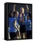 Teenage Girls on a Soccer Team Celebrating-null-Framed Stretched Canvas