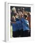 Teenage Girls on a Soccer Team Celebrating-null-Framed Photographic Print