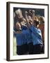 Teenage Girls on a Soccer Team Celebrating-null-Framed Photographic Print