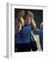 Teenage Girls on a Soccer Team Celebrating-null-Framed Photographic Print