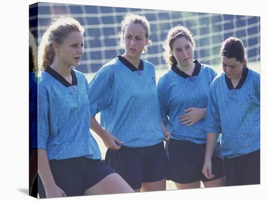 Teenage Girls on a Soccer Team Standing Together-null-Stretched Canvas