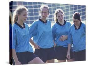 Teenage Girls on a Soccer Team Standing Together-null-Stretched Canvas