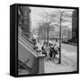 Teenage Girls Walking Down Sidewalk in Brooklyn, NY, 1949-Ralph Morse-Framed Stretched Canvas