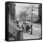 Teenage Girls Walking Down Sidewalk in Brooklyn, NY, 1949-Ralph Morse-Framed Stretched Canvas