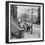 Teenage Girls Walking Down Sidewalk in Brooklyn, NY, 1949-Ralph Morse-Framed Photographic Print