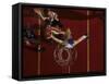 Teenage Girs Playing High School Basketball-null-Framed Stretched Canvas