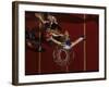 Teenage Girs Playing High School Basketball-null-Framed Photographic Print