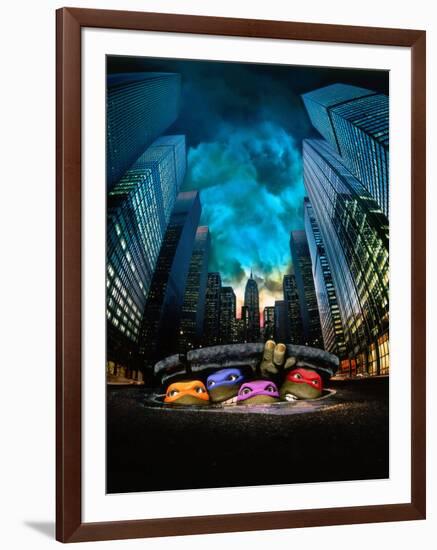 TEENAGE MUTANT NINJA TURTLES [1990], directed by STEVE BARRON.-null-Framed Photographic Print