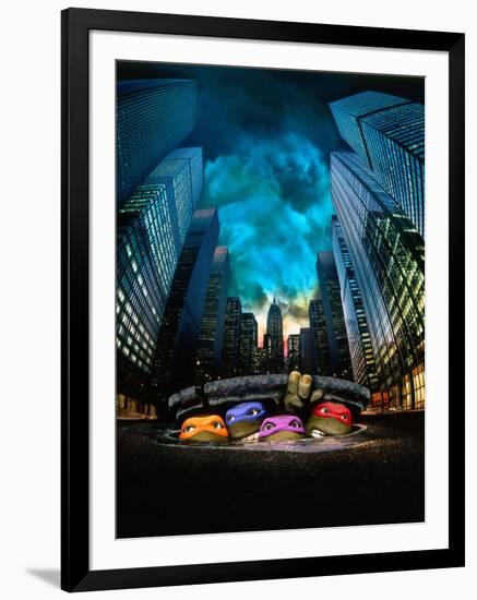 TEENAGE MUTANT NINJA TURTLES [1990], directed by STEVE BARRON.-null-Framed Photographic Print