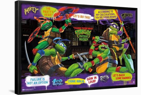 Teenage Mutant Ninja Turtles: Mutant Mayhem - Phrases-Trends International-Framed Poster