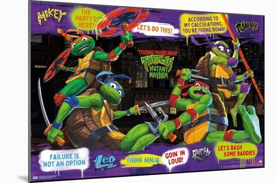 Teenage Mutant Ninja Turtles: Mutant Mayhem - Phrases-Trends International-Mounted Poster