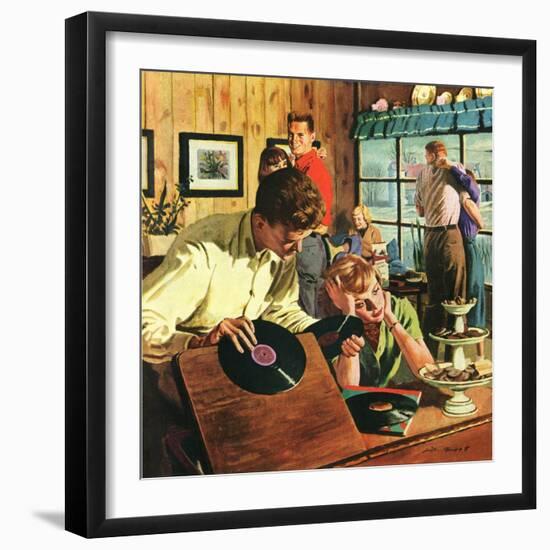 "Teenage Party,"March 1, 1950-Austin Briggs-Framed Giclee Print