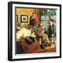 "Teenage Party,"March 1, 1950-Austin Briggs-Framed Giclee Print