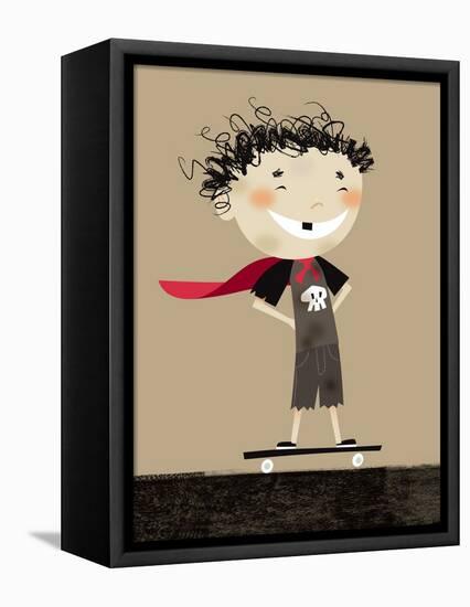 Teenage superhero-Harry Briggs-Framed Stretched Canvas