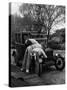 Teenaged Boys Working on a 1927 Ford Model T-Nina Leen-Stretched Canvas