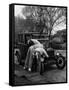 Teenaged Boys Working on a 1927 Ford Model T-Nina Leen-Framed Stretched Canvas