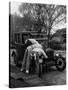 Teenaged Boys Working on a 1927 Ford Model T-Nina Leen-Stretched Canvas