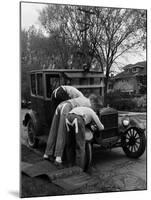 Teenaged Boys Working on a 1927 Ford Model T-Nina Leen-Mounted Photographic Print