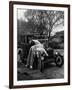 Teenaged Boys Working on a 1927 Ford Model T-Nina Leen-Framed Photographic Print