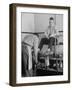 Teenager Getting Shoes Shined-Nina Leen-Framed Photographic Print