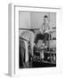 Teenager Getting Shoes Shined-Nina Leen-Framed Photographic Print