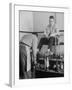 Teenager Getting Shoes Shined-Nina Leen-Framed Photographic Print