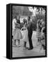 Teenager Suzie Slattery Dancing with Boyfriend Ted Sten-Yale Joel-Framed Stretched Canvas