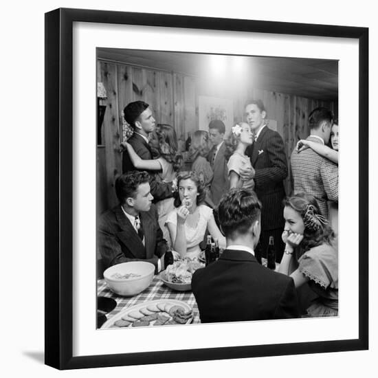 Teenagers Dancing and Socializing at a Party-Nina Leen-Framed Photographic Print