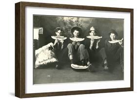 Teenagers Eating Watermelon-null-Framed Art Print