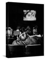 Teenagers "Necking" in a Movie Theater-Nina Leen-Stretched Canvas
