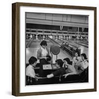 Teenagers Spending Allowance on Bowling-Nina Leen-Framed Photographic Print