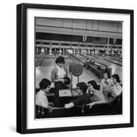 Teenagers Spending Allowance on Bowling-Nina Leen-Framed Photographic Print