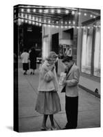 Teenagers Spending Evening at Movies-Nina Leen-Stretched Canvas