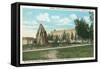 Teepee Fountain, Thermopolis-null-Framed Stretched Canvas