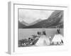 Teepee,Indians on Shore of Lake-Philip Gendreau-Framed Premium Photographic Print