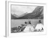 Teepee,Indians on Shore of Lake-Philip Gendreau-Framed Photographic Print