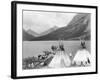 Teepee,Indians on Shore of Lake-Philip Gendreau-Framed Photographic Print