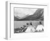 Teepee,Indians on Shore of Lake-Philip Gendreau-Framed Photographic Print