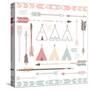 Teepee Tents And Arrows Collection - Hipster Style-Alisa Foytik-Stretched Canvas