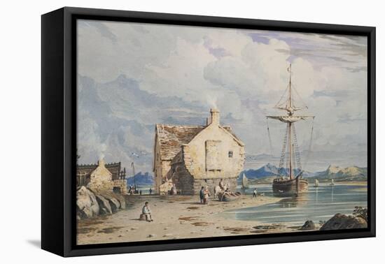 Tegwin Ferry with Snowdon in the Distance, from Near Harlech, North Wales, 1826-John Varley-Framed Stretched Canvas