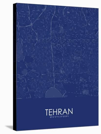 Tehran, Iran, Islamic Republic of Blue Map-null-Stretched Canvas