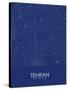 Tehran, Iran, Islamic Republic of Blue Map-null-Stretched Canvas