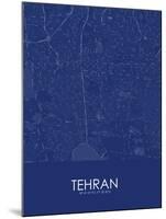 Tehran, Iran, Islamic Republic of Blue Map-null-Mounted Poster