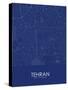 Tehran, Iran, Islamic Republic of Blue Map-null-Stretched Canvas