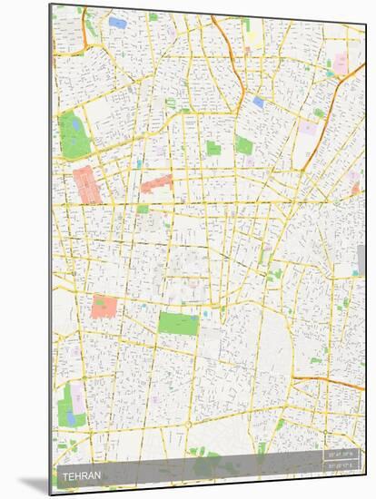 Tehran, Iran, Islamic Republic of Map-null-Mounted Poster