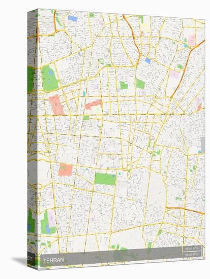 Tehran, Iran, Islamic Republic of Map-null-Stretched Canvas