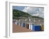 Teignmouth Beach Huts and Shaldon, South Devon, England, United Kingdom, Europe-Rainford Roy-Framed Photographic Print