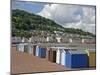 Teignmouth Beach Huts and Shaldon, South Devon, England, United Kingdom, Europe-Rainford Roy-Mounted Photographic Print