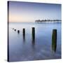 Teignmouth Pier and Coastal Defences at Teignmouth, South Devon, England. Summer-Adam Burton-Stretched Canvas