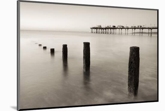 Teignmouth Pier and Coastal Defences at Teignmouth, South Devon, England. Summer-Adam Burton-Mounted Photographic Print